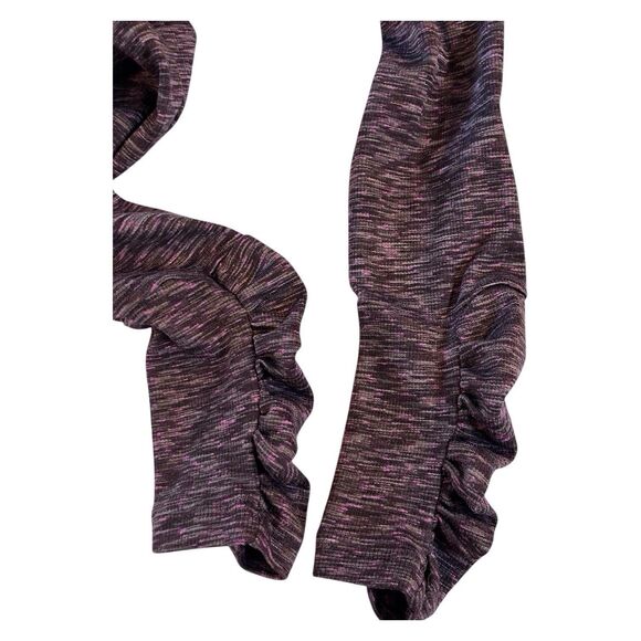 Columbia Womens Size Medium Purple Space Dye 1/4 Zip Pullover Knit Ruched Sleeve - Picture 5 of 10